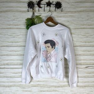Vintage Puffy Paint Elvis Crewneck Sweatshirt